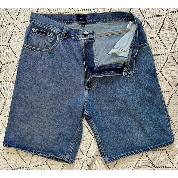 Tommy Hilfiger Other - 100% Cotton Vintage Tommy Hilfiger Denim Shorts Mens 36 USA 90s Baggy‎ Jean Y2K